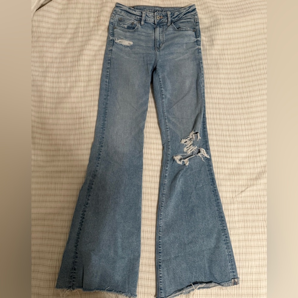 American Eagle Outfitters Light Blue Flare Jeans